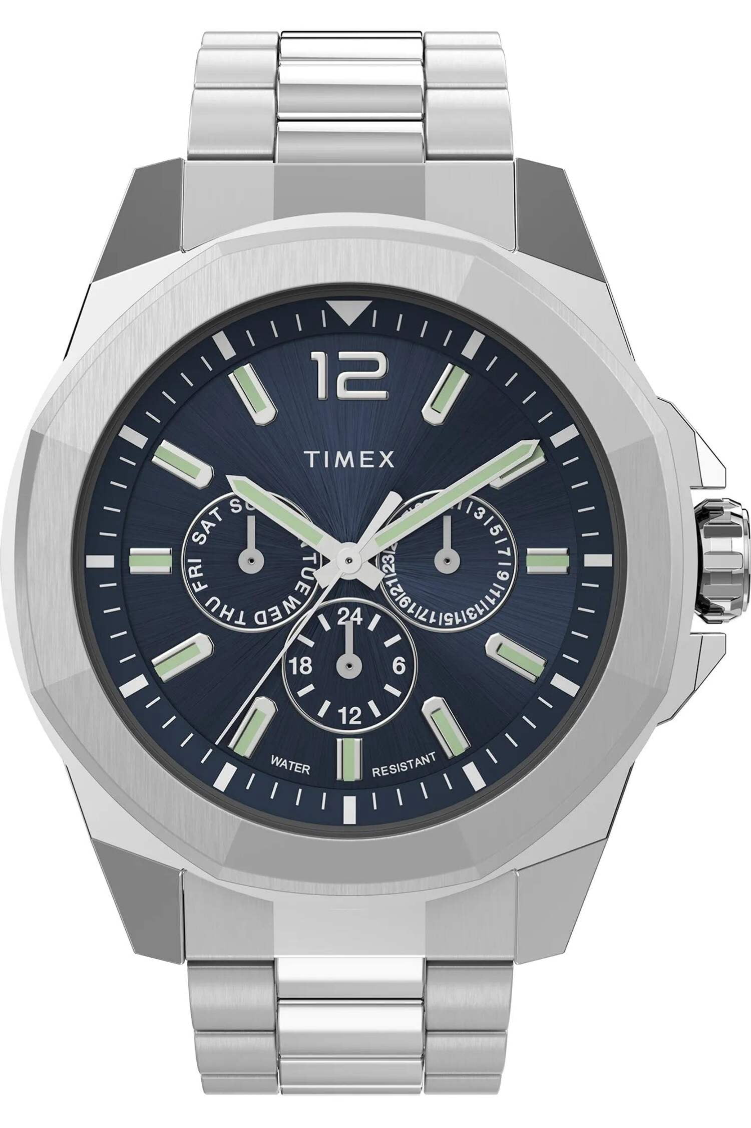 TIMEX 腕時計　TW2V43100　ESSEX AVENUE Men's Timex Essex Avenue Quartz Silver Watch TW2V43100 - Walmart.com