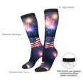 thumbnail image 5 of Womens America Flag Colored Fireworks Knee High Socks Comfy Thermal Boot Long Socks, 5 of 7