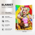 thumbnail image 5 of Harley Quinn Film Soft Blanket Fuzzy Fleece Anti-pilling Flannel Throw Blanket Decor Sofa Bed Blanket 40x60in, 5 of 7