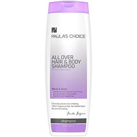 Paula's Choice All Over Hair & Body Shampoo, 14.5 Ounce Bottle, Fragrance Free Shampoo & Body Wash Normal Dry Oily Sensitive Skin &