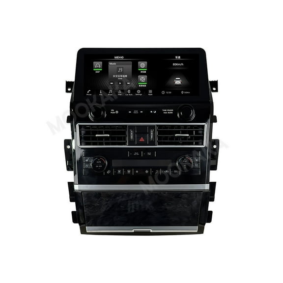 MOOKAKA 12.3" Smart Display Radio Audio Media Player for Nissan Patrol Y62 2012-2019 Universal Car Navigation GPS Upgrade Headunit Android Replacement HD Screen Carplay Accessories