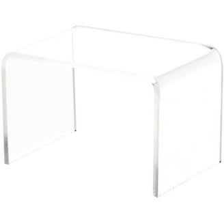 Plymor Clear Acrylic Beveled Corner-Cut Rectangular Display Base, 4" W-326860