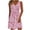 Pink, variant on CHGBMOK Women Dresses Trendy Boho Casual Dress V Neck Sleeveless Spaghetti Strap Dress Smocked Flowy Midi Dresses
