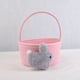 thumbnail image 5 of Cesta de Pascua para niños y bebés, cesta de Pascua para bebé con asa, cesta vacía para huevos de conejito, cestas de Pascua para niños, niñas, bebés, cesta de regalo de Pascua personalizada (rosa), 5 of 6