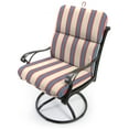 thumbnail image 2 of Jordan Manufacturing 45" x 22" Sanders Ravine Multicolor Stripe Rectangular Outdoor Chair Cushion with Ties and Hanger Loop, 2 of 11