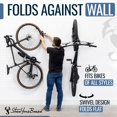 thumbnail image 4 of StoreYourBoard Swivel Bike Rack Garage, 4 Pack Wall Mount, Bike Storage Hooks, Space Saving Hangers, 4 of 4
