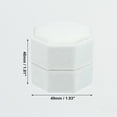 thumbnail image 2 of Unique Bargains Velvet Ring Box 2 Slots Double Ring Display Holder for Wedding Ceremony Proposal White, 2 of 6