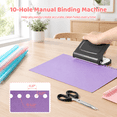 10-Hole Spiral Coil Binding Machine with 16 Multi-Color Rings for A4 ...