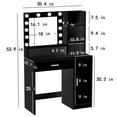 thumbnail image 7 of Makeup Vanities Vanity Desk with Mirror & Light, Large Drawer Three Level Storage Dresser, 3 Lighting Modes Adjustable Brightness, Bedroom Dressing Table(Black),Bedroom Makeup Vanities, 7 of 7