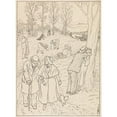 thumbnail image 2 of Thomas Theodor Heine 11x14 Black Ornate Wood Framed Double Matted Museum Art Print Titled: Epilogue (1933), 2 of 5