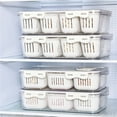 thumbnail image 6 of Veggie Tray Divided Serving Tray with Lid, Salad Bar Container for Fridge, Portable Snack Box Container,Food Storage Organizer with 8 Strainers for Fruit,Vegetable, 6 of 6