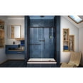 thumbnail image 4 of DreamLine Infinity-Z 30 in. D x 60 in. W x 74 3/4 in. H Clear Sliding Shower Door in Oil Rubbed Bronze, Right Drain Biscuit Base, 4 of 16