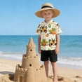 thumbnail image 6 of Dailycode Small Short Sleeve Button Down Shirts Cute Tiger Face and Persimmon Casual Shirt 3-10 Years, 6 of 9