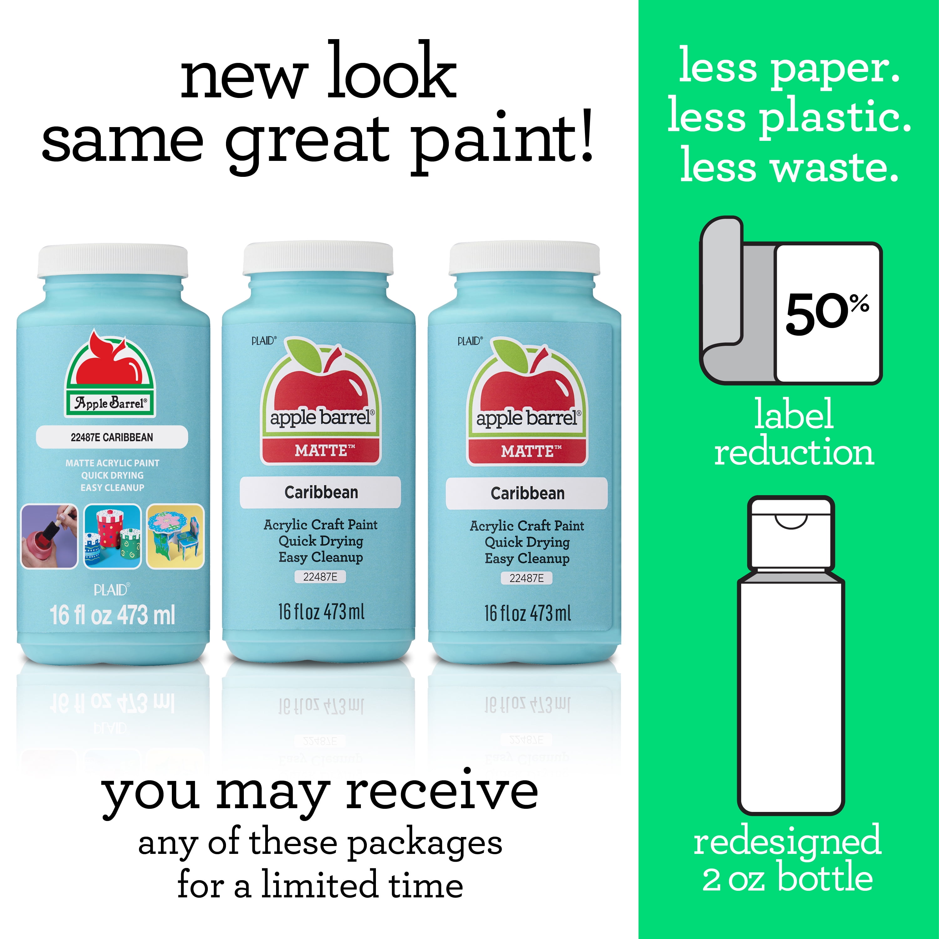 (3 pack) Apple Barrel Acrylic Craft Paint, Matte Finish, Nutmeg Brown, 16 fl oz