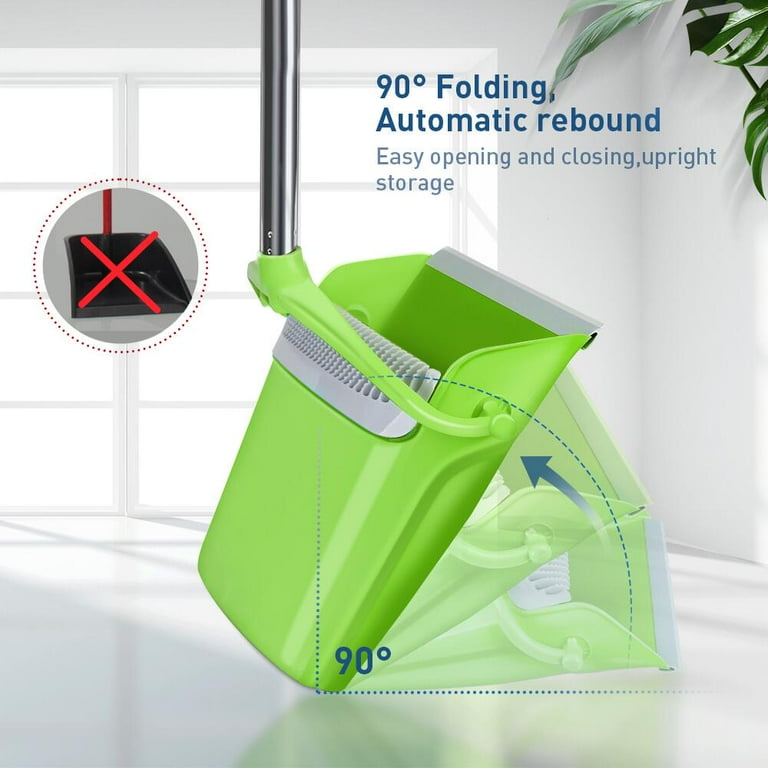 FGY Broom and Dustpan Set for Home Cleaning, Removable Handle, Pet