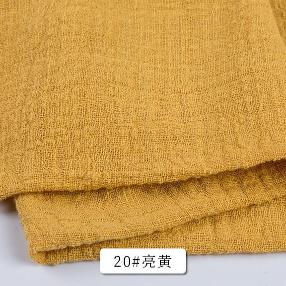 Namzi Cotton Linen Fabric,Soft and Breathable Fabric for Tablecloth,Throw Pillow Cover,Sofa Covers,DIY Sewing Clothes,39*53 Inch,Yellow