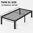 thumbnail image 6 of ULIESC 14" Heavy Duty Metal Platform Bed Frame, No Box Spring Needed, Twin-XL Size, 6 of 8