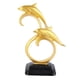 thumbnail image 3 of Estatuilla de delfín, Color dorado, elegante, Simple, duradera, resina, decoración de delfines ampliamente utilizada para gabinete de oficina familiar, 3 of 5