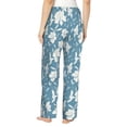 thumbnail image 3 of Xecao Lilies Flowers Women's Straight Lounge Pajama Pants: The Epitome of Relaxed Sleepwear, 3 of 9