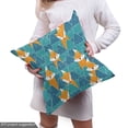 thumbnail image 4 of Ambesonne Fox Fabric by the Yard Upholstery, Animals in Winter Theme, 2 Yards, Orange Sea Blue, 4 of 4
