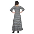 thumbnail image 3 of Moomaya Robe Longue Évasée Imprimée pour Femmes Manches 3/4 Col Rond Tenue Décontractée, 3 of 3