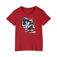 thumbnail image 4 of GERsome Girls 4th of July T-Shirts, Boys American Flag Patriotic Tops Unisex Kids Cotton Crew Neck Short Sleeve USA Flag Stars Stripes Graphic Tee, 4-5 Years, 4 of 4