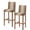 Brown, variant on Brown Ombre Bar Stool Covers Set of 2, Vintage Country Wooden Stretch Washable Bar Chair Covers with Backs, Removable Pub Counter Height Chair Cover for Kitchen Dining Room Cafe
