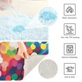 thumbnail image 3 of Yayeee Bath Rug for Bathroom Floor Non Slip Contour Fluffy Soft Absorbent Mat, 20"x24", Green Colorful Circles, 3 of 7