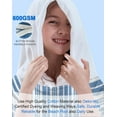 thumbnail image 3 of Hooded Beach Towels for Boys| Girls | Teens (8-16Years), 100% Thick Poncho Towel Robe for Kids, Perfect for Pool, Beach, Bath and Gifts, Grey Cabana Stripe Design, 3 of 4