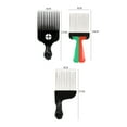 thumbnail image 7 of Vnanda 3Pcs/Set Afro Pick Comb Metal Hair Pick Afro Braid Pick Hairdressing Detangle Wig Braid Hair Styling Comb Styling Tool, 7 of 7