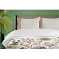 thumbnail image 2 of Ambesonne Flowers Duvet Cover Set, Tender Floral Shot Modern, Twin, Eggshell Blush Green, 2 of 4