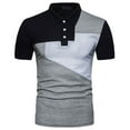 thumbnail image 2 of Mens Shirts Summer Clearance Men's Fashion Casual Lapel Pullover Business Short Sleeve T-Shirt Top, 2 of 7