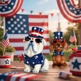 thumbnail image 6 of Ayieyill 3pcs 4th of July Patriotic Dog Figurines, Fourth of July Independence Day Decorations, Memorial Day Decor, Black, 6 of 7