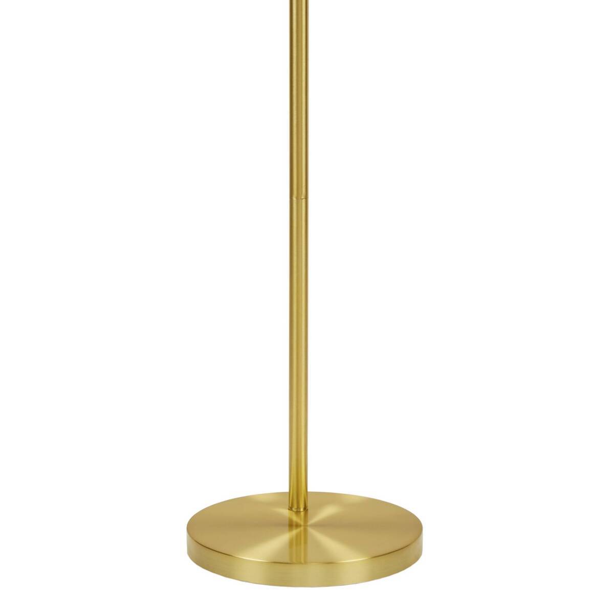 Gold Natural Rattan Weave Shade Floor Lamp - Bohemian Style for Living Room Bedroom Office