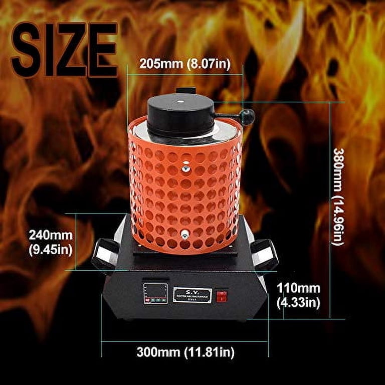 TOAUTO Upgraded Gold Melting Furnace, 1+3 kg Electric