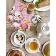thumbnail image 4 of Pink Easter Bunny Kitchen Dish Towels for Drying Dishes Set of 3, Spring Easter Eggs Chicken Floral Plaid Waffle Weave Microfiber Hand Tea Bathroom Towels Quick Dry & Absorbent Towel 15.7x23.6, 4 of 7