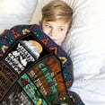 thumbnail image 5 of HELLOYOUNG Heavyweight Flannel Fleece Camping Blanket - All-Season Warm Throw with Campfire Tent RV Designs, Soft Plush for Home Outdoor Use, Cozy Gift for Men Women Backpackers, 5 of 7