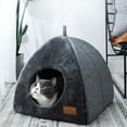 thumbnail image 2 of JingChun Cat Bed Cave for Indoors,Cat House Tent Bed with Removable Washable Cushioned Pillow, 2-in-1 Kitten Beds for Indoor Kittens,Pet Bed, 2 of 2