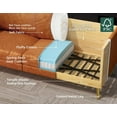 thumbnail image 4 of 73" Mid-Century Modern Loveseat Sofa - Comfy Cushions, Solid Wood Frame, Orange Fabric - Ideal for Office, Living Room & Apartment, Tool-Free Assembly, 4 of 7