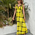 thumbnail image 3 of Vestido Largo Sin Mangas Para Mujer, Delicious Lemon Traje Informal Para Cumpleaños, Verano, 3 of 5