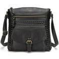 thumbnail image 1 of KouLi Buir Crossbody Purses for Women PU Leather Shoulder Handbags Multi Pockets Straw Weaving Design, 1 of 1