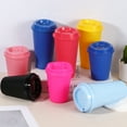thumbnail image 4 of Uxcell 4Pcs Reusable Coffee Cups with Lids, 16oz Travel Coffee Mugs Spill Proof Water Tumblers Drinking Cups for Hot and Cold Drinks Juice Tea, Blue, 4 of 7