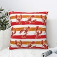 thumbnail image 4 of Pofeuu Red Lobster Print Double-sided plush pillowcase Square Throw Pillow Covers Pillows Cover for Living Room Bedroom Sofa Couch Cushion Cover（No pillow core）-12"x12", 4 of 7
