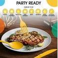 thumbnail image 6 of Crown Display 150-Piece Yellow Disposable Plastic Cutlery Combo Set, 6 of 7