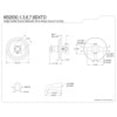 thumbnail image 5 of Kingston Brass KB2638DXTO Concord Tub Only Faucet, Brushed Nickel, 5 of 5