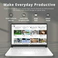 thumbnail image 2 of HP 2024 Stream 14" HD BrightView Laptop, Intel Celeron N4120 Processor, 8GB RAM, 320GB Storage(64GB eMMC+256GB Micro SD), Intel HD Graphics, 720p Webcam, 1 Year Office 365, Snowflake White, Win 11, 2 of 5
