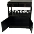 thumbnail image 2 of 34" Chinese Rosewood Long Life Tea Display Cabinet - Antique Black, 2 of 3