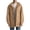 Khaki, variant on Men Coat Hooded Raglan Solid Color Jacket Mid-length
