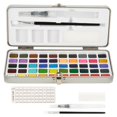 thumbnail image 4 of 50 Color Solid Watercolor Paint Set Portable Metal Box Watercolor Pigment for Beginner Drawing, 4 of 9
