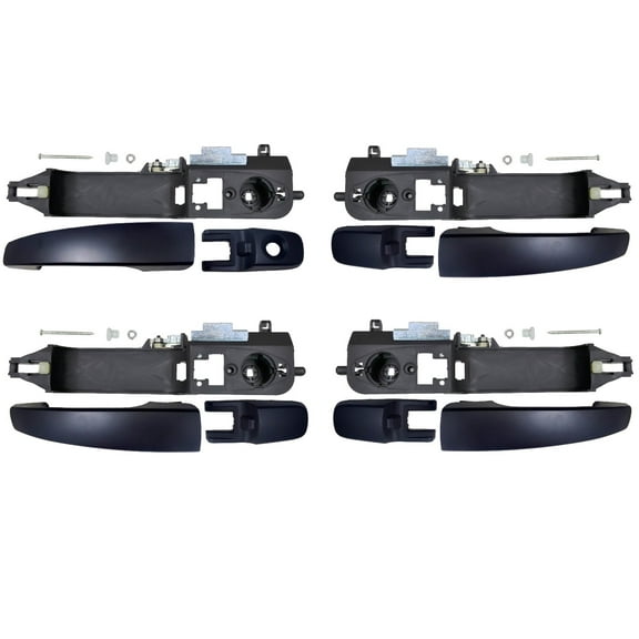 PT Auto Warehouse FO-3346PS-QPK - Outer Exterior Outside Door Handle/Base, Primed Black - Front/Rear Left/Right, Set of 4 Fits select: 2008-2011 FORD FOCUS